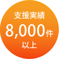 支援実績8,000件以上